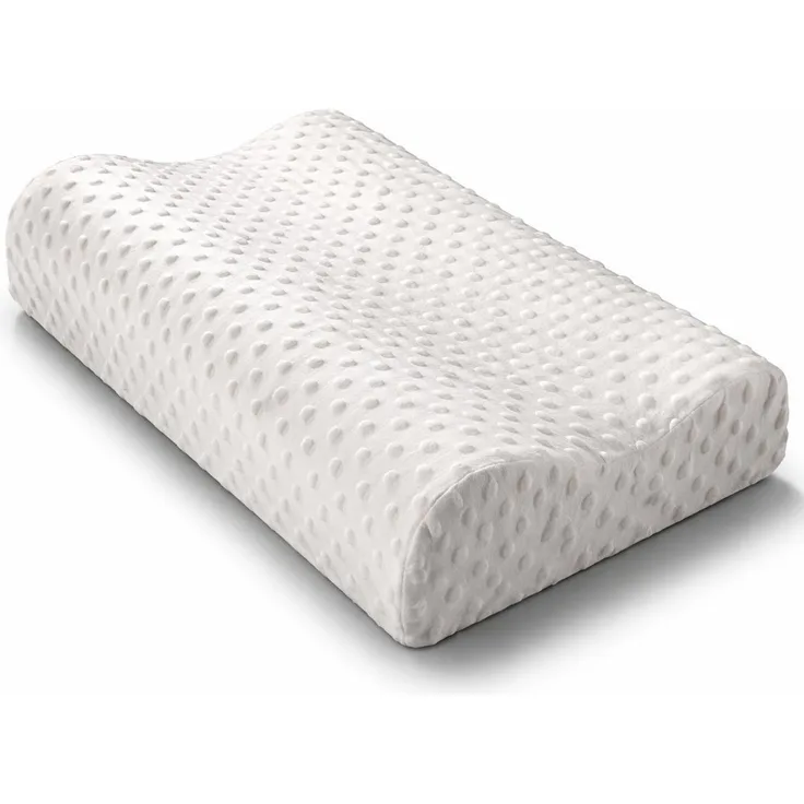 YaLiva Decor Kopfkissen ergonomisches Nackenkissen mit Memory Foam, extra weich, orthopädisch für Seiten- & Rückenschläfer, weiß, 50 x 30 x 10 cm