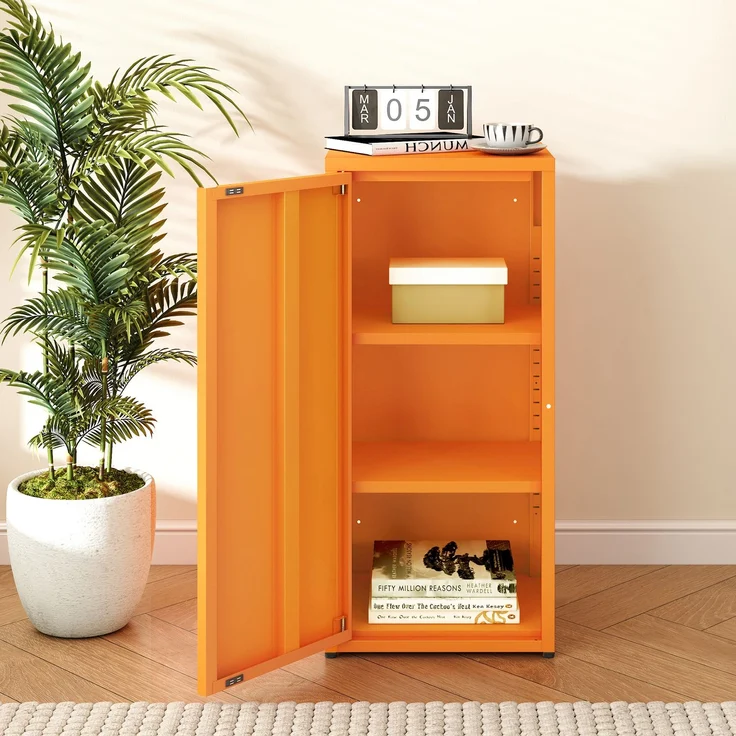 Metallschrank Burlöv Stahl Orange [en. casa] – Bild 2