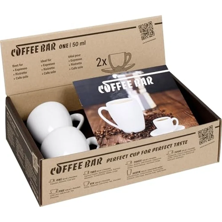 KÖNITZ 2er Set Coffee Bar ONE Espressotasse mit Untertasse 50 ml im Geschenkkarton – Bild 4