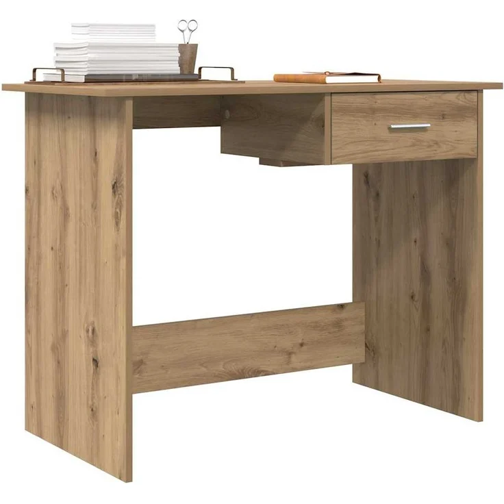 vidaXL Schreibtisch Artisan-Eiche 100 x 50 x 76 cm Holzwerkstoff 875249 – Bild 2