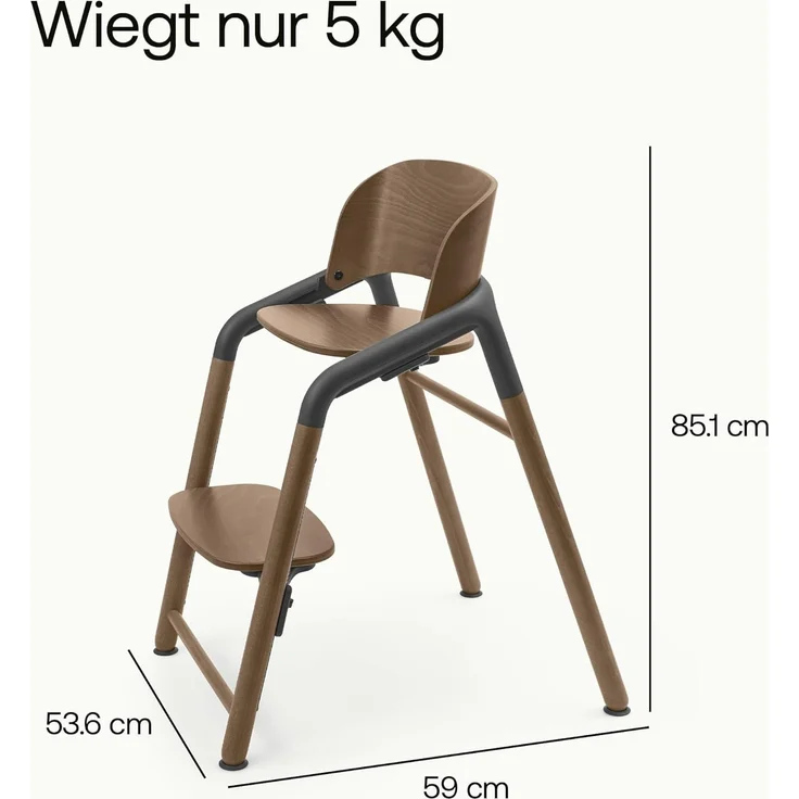 Bugaboo Hochstuhl Giraffe Warmes Holz / Grau – Bild 7