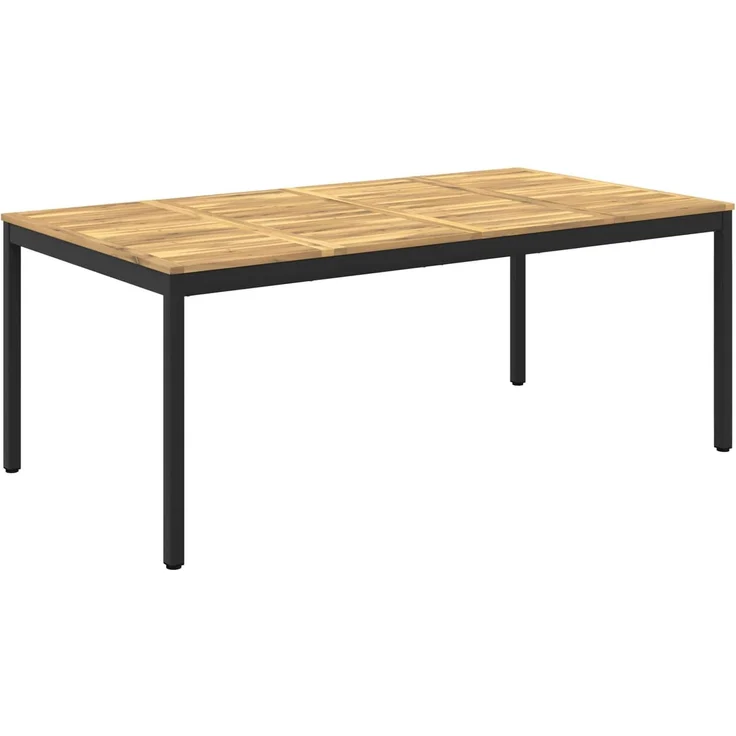 vidaXL Gartentisch NAARDEN Weiß und Schwarz 196 x 100,5 x 75 cm 3394426 – Bild 2