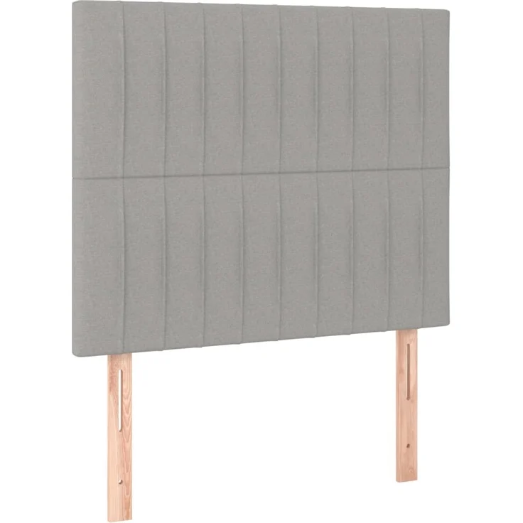 vidaXL Kopfteile 2 Stk. Hellgrau 80 x 5 x 78/88 cm Stoff 3116544 – Bild 2
