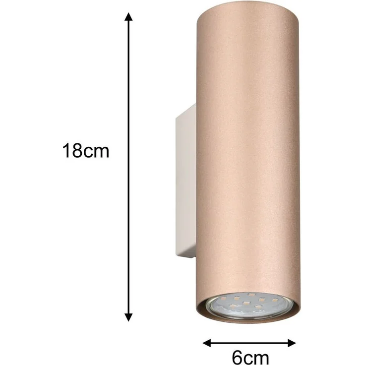 Trio Leuchten LED Wandleuchte Marley GU10 coffee Metall – Bild 4