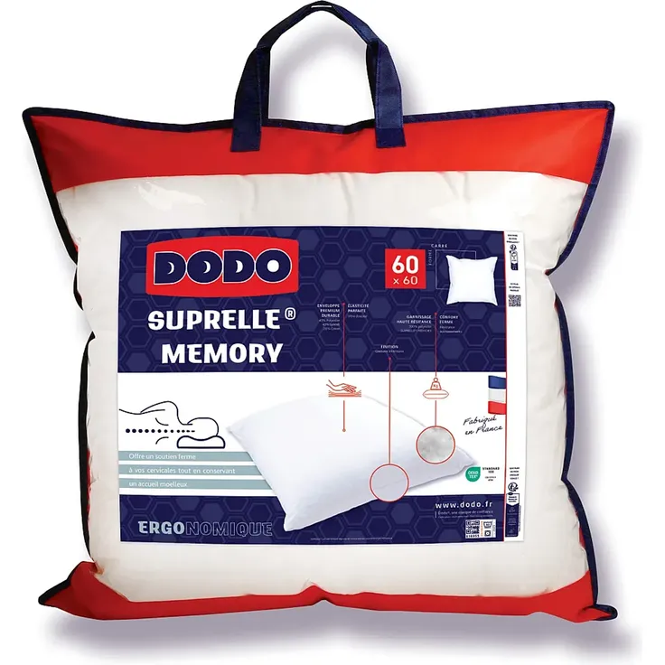 DODO - CERVEA Kopfkissen Stoff Weiß - B 60 cm x H 15 cm x L 60 cm