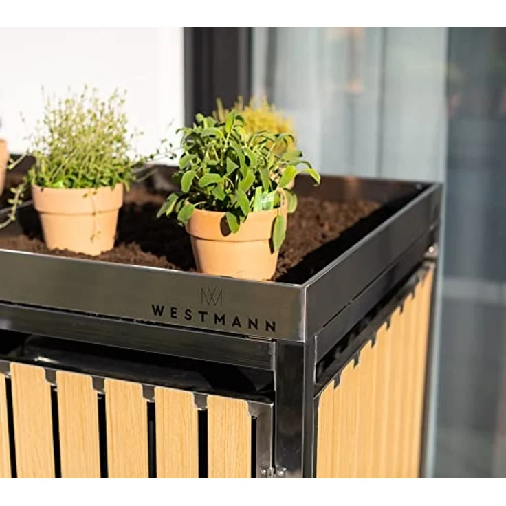 Westmann Mülltonnenbox Planta Edelstahl | 2x240 L – Bild 5