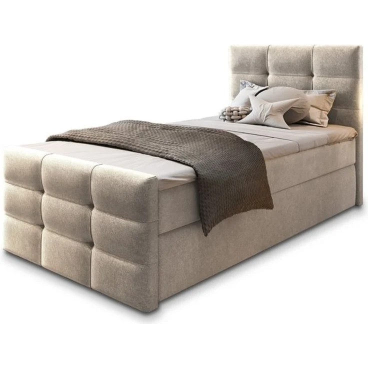 Masseno Boxbett AMON 100x200 cm mit Bonell Matratze und Topper – Bild 4