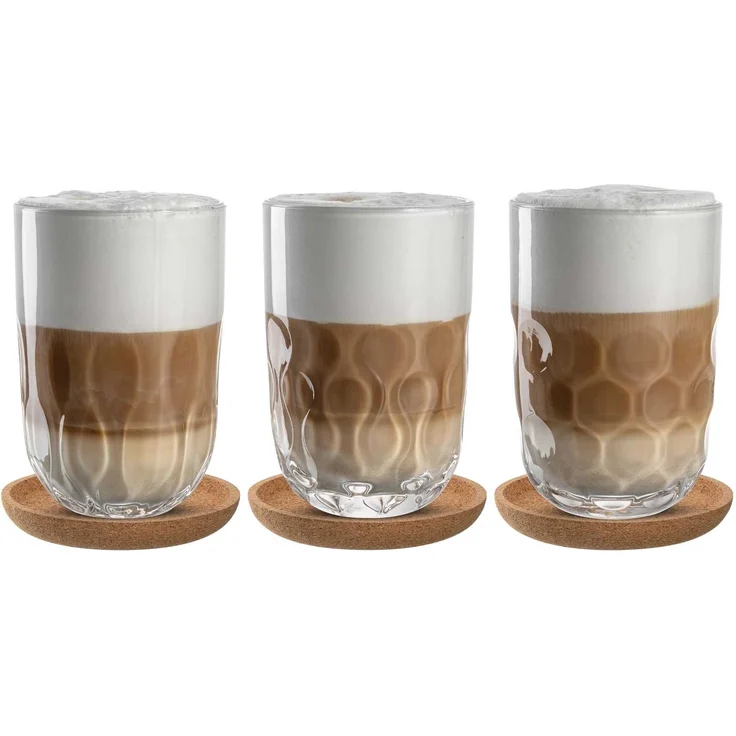 Leonardo GOCCE Latte Macchiato-Set mit Untersetzer 6-teilig – Bild 1