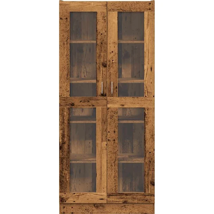 vidaXL Highboard Altholz-Optik 82,5x30,5x185 cm Holzwerkstoff 3318720 – Bild 3
