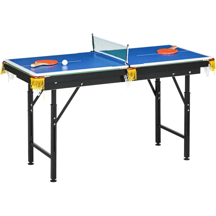 MELAYR, 2-in-1 Billardtisch, Tischtennisplatte, mit Zubehör, 140x63x80cm, Blau/Grün – Bild 2