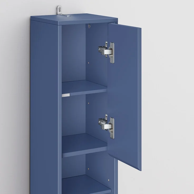 SoBuy BZR34-II-B Badezimmer-Hochschrank, MDF, Lackiert, Blau, 65 x 170 x 32 cm – Bild 10