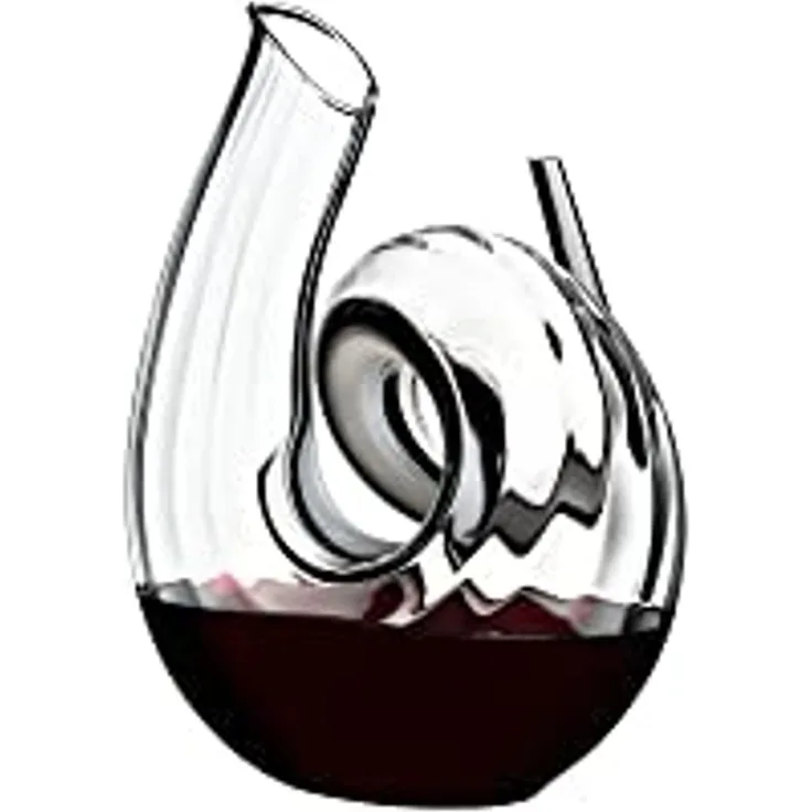 RIEDEL 2011/00 Dekanter CURLY Fatto A Mano schwarz-weiß-schwarz / Design-Dekanter