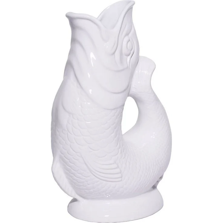 Gluckigluck Wasserkaraffe, (Original Gluggle Jug aus England), mit Gluckergeräusch, handgefertigt, ikonisches Fisch-Design, 1,2 L – Bild 2