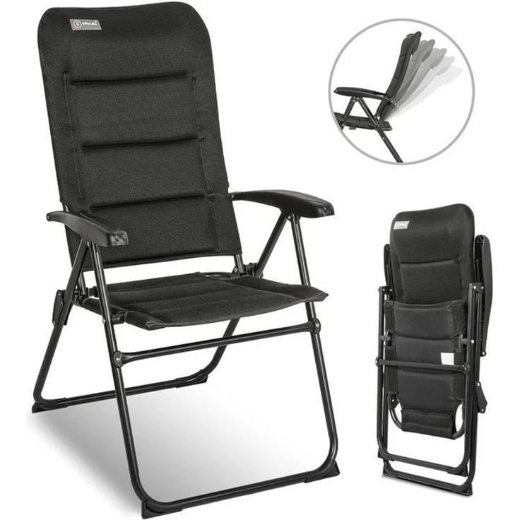 HOMECALL Gartenstuhl Hochlehner Campingstuhl Klappstühle Gepolstert Faltstuhl Balkonstuhl (Anglerstuhl, 1 St), mit 5-Fach Verstellbare lehne, für Camp Garten Balkon, Belastbar 150 KG – Bild 4