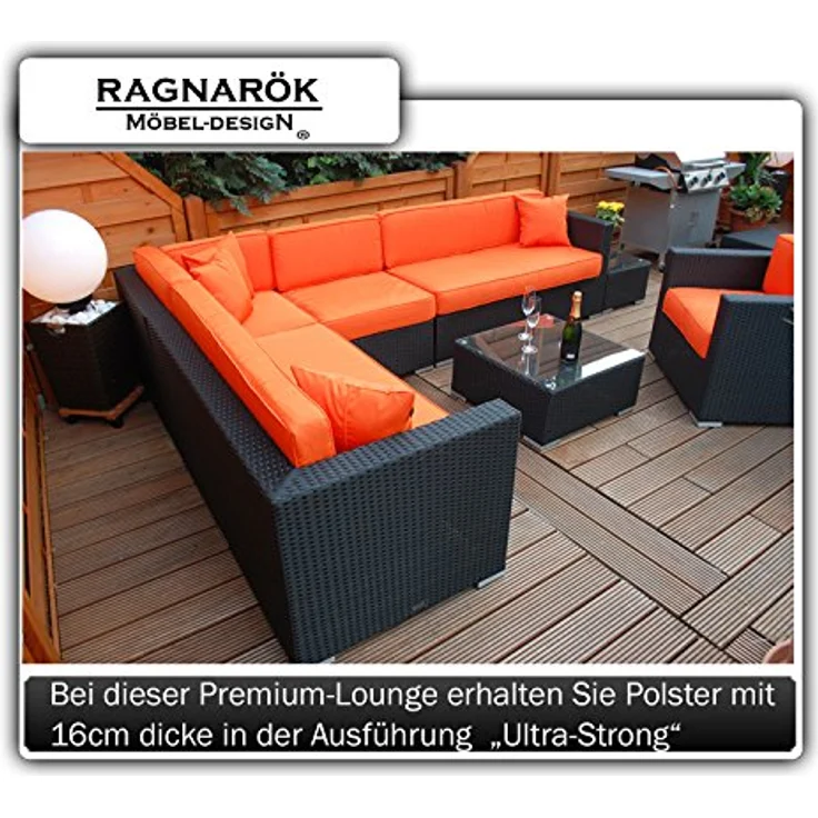 Ragnarök Möbel-Design Gartenlounge-Set Narvik, (Set, Ecklounge, Polyrattan, Alu) – Bild 5