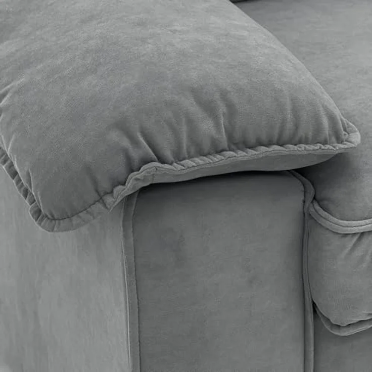 Ball & Cast 2 Sitzer Sofa mit Schlaffunktion - Couch mit Stauraum unter dem Sitz, 201 x 89 x 91 cm (BxHxT), Komfortabel für Moderne Wohnzimmer, Grau – Bild 10