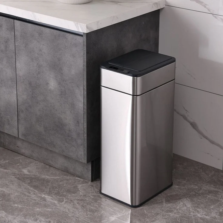 SVITA Mülleimer SE40L, Sensormülleimer, Abfalleimer, abnehmbarer Deckel, Bewegungssensor – Bild 2