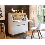 Sekretär Celio 10 weiß Eiche 97 x 113 x 40 cm Schreibtisch Arbeitszimmer