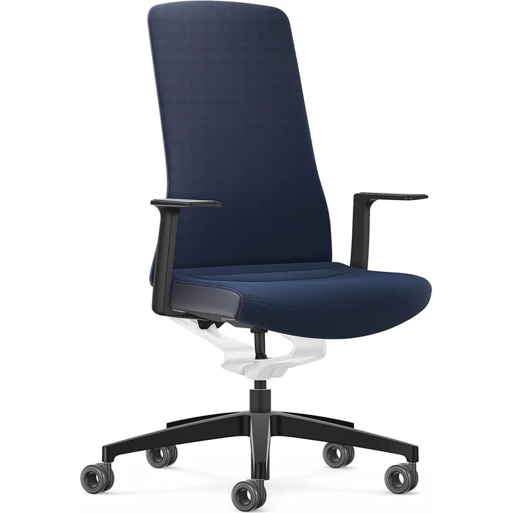 Interstuhl Pure Fashion Edition – Der Bürostuhl passt Sich an Gewicht und Bewegung des Nutzers an – ausgestattet mit der nachgewiesen ergonomischen Smart-Spring Technologie (Blau/Blau) – Bild 1