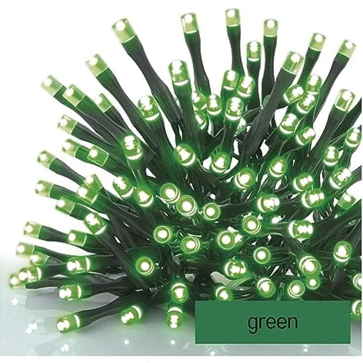 EMOS Connect System 10m Lichterkette Standard, Weihnachtslichterkette mit 100 LEDs, Erweiterungskomponent C (ohne Verbindungskabel und Adapter), IP44 für Innen und Außen, grüne Lichtfarbe – Bild 2