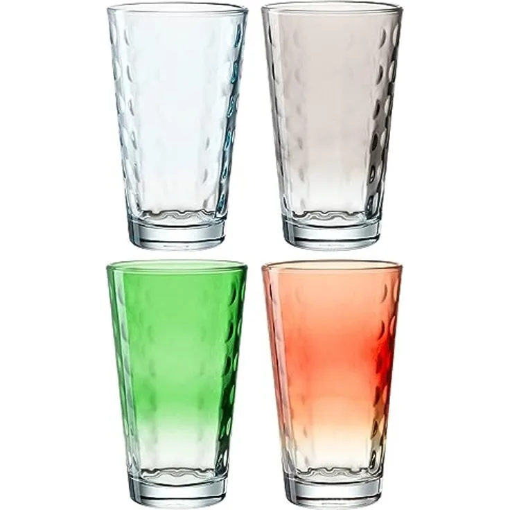 Leonardo OPTIC Trinkglas 540 ml farbig sortiert 4er Set