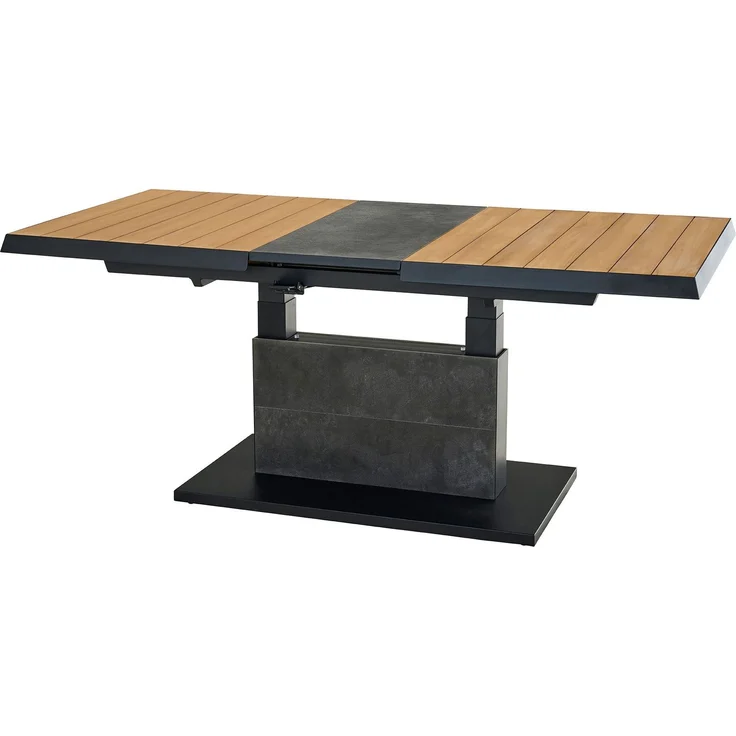 Lift-Tisch MONDO Latea, Aluminium, Anthrazit, Holzfarben, 140 x 53 x 90 cm – Bild 7