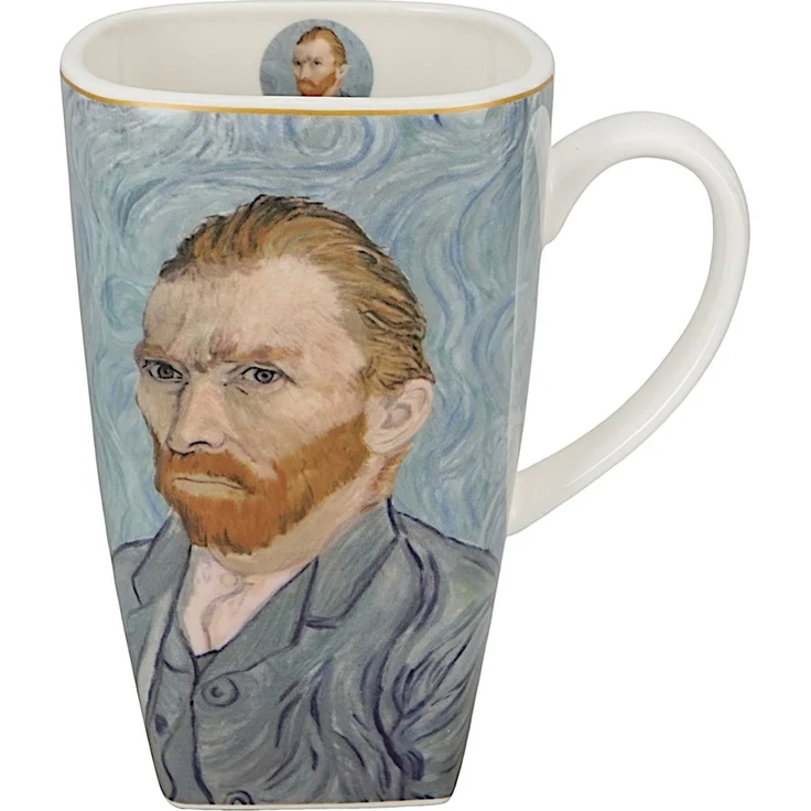DUO ART GALLERY Becher 650 ml PORTRAIT OF Van Gogh, New Bone China Porzellan – Bild 1
