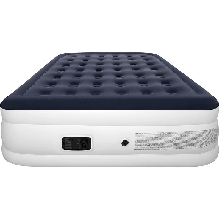 Juskys Luftmatratze selbstaufblasend mit integrierter Pumpe, PVC blau / weiß, 203 x 152 x 47 cm – Bild 6
