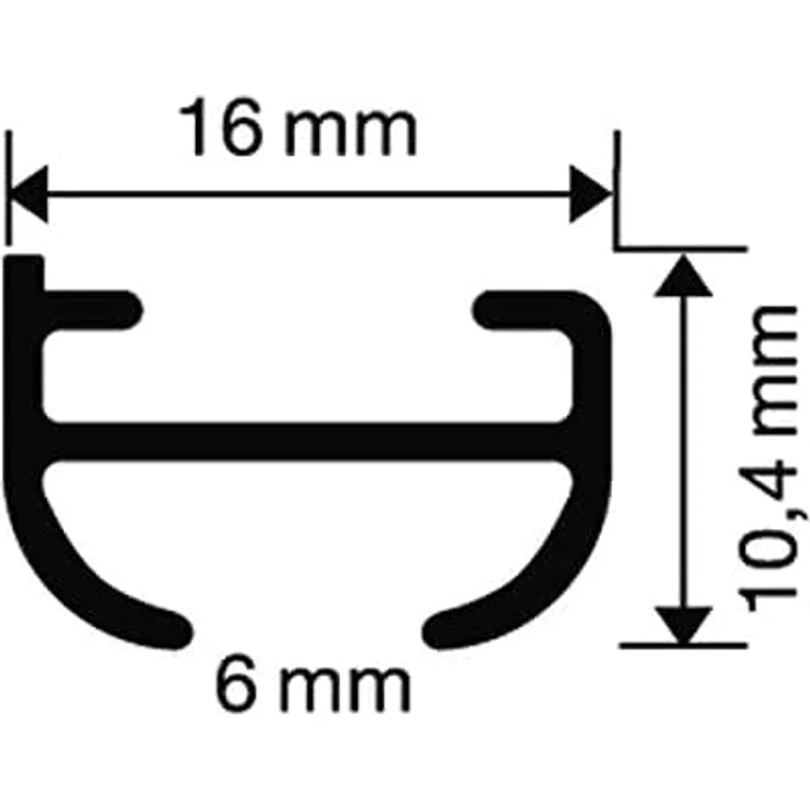 Garduna Gardinenschiene halbrunde Schleuderschiene, 1-läufig, Aluminium – Bild 7