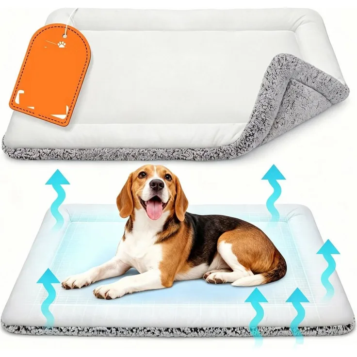 Ledander Hundematte Kühlmatte für Hunde, selbsterwärmendes Katzenbett, wendbares Design, Warm im Winter und kühl im Sommer,Thermo / Hundekissen / kühlend