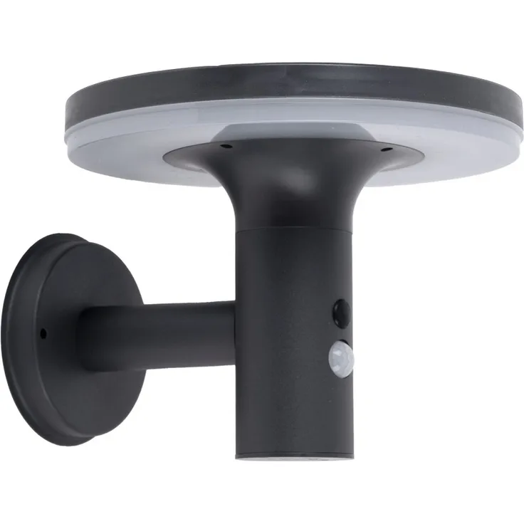 LED Solar Wandleuchte anthrazit, Bewegungsmelder, H 21 cm