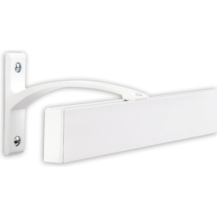 Deco-Raum® Gardinenschiene Innenlauf Curve | Länge: 90cm | Material: Aluminium | Farbe: Weiß – Bild 1