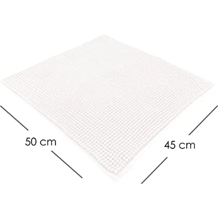 heimtexland Badematte Badvorleger Chenille Badteppich Duschvorleger, rutschhemmend beschichtet, Fußbodenheizung geeignet, fußbodenheizungsgeeignet, saugstark, schnell trocknend, strapazierfähig, rutschfest, Polyester, rechteckig, 45x50 cm, Hochflor, su... – Bild 3