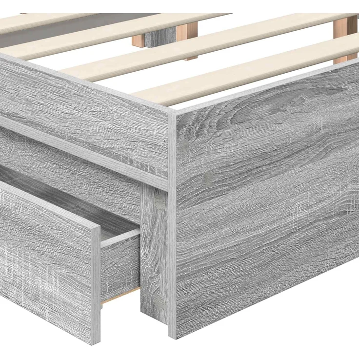 vidaXL Aufbewahrungsbett Graues Sonoma 160 x 200 cm Holzwerkstoff 3411192 – Bild 10