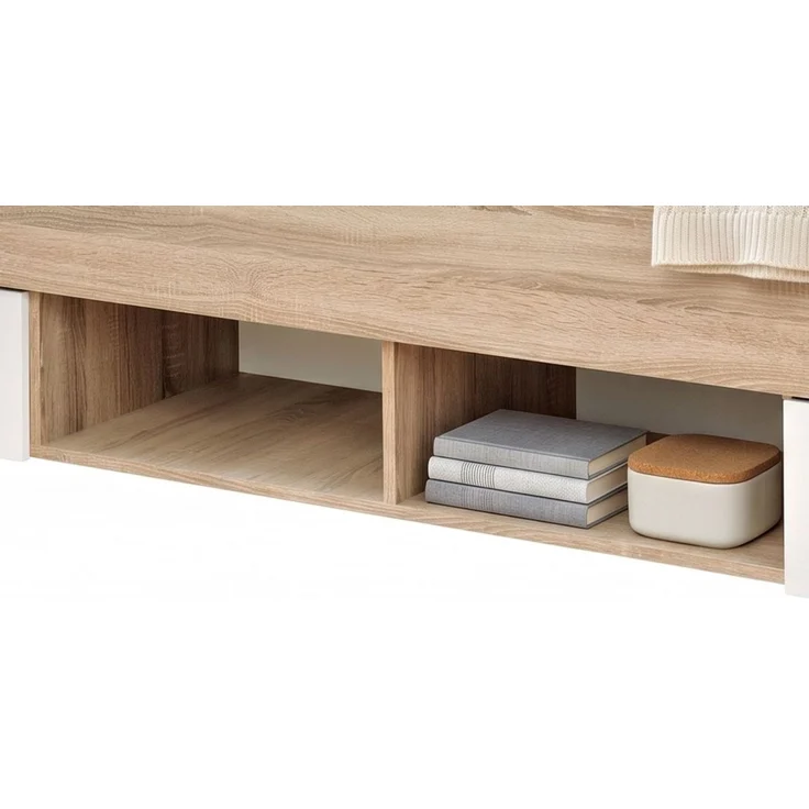Bett Superior in weiß und Eiche 96 x 204 cm – Bild 5
