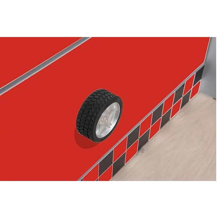 Kinderzimmer komplett Set Autobett Rio 5 teilig Rot – Bild 8