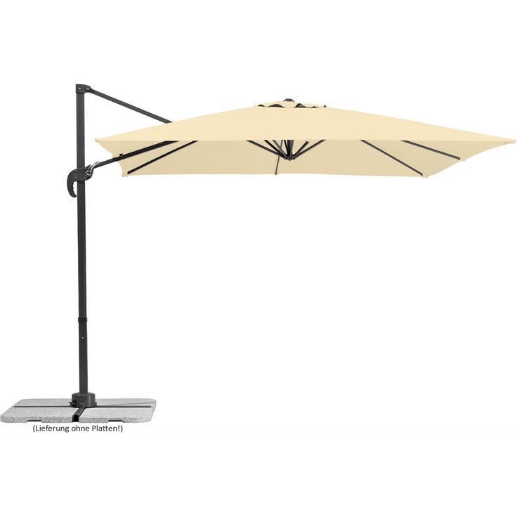 Schneider Ampelschirm 'Rhodos Junior', quadratisch 270 x 270 cm mit air-vent, 360° drehbar und neigbar, naturfarben