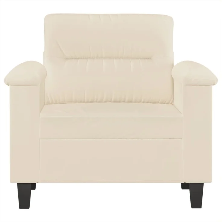 vidaXL Sessel Beige 60 cm Mikrofasergewebe 359554 – Bild 2