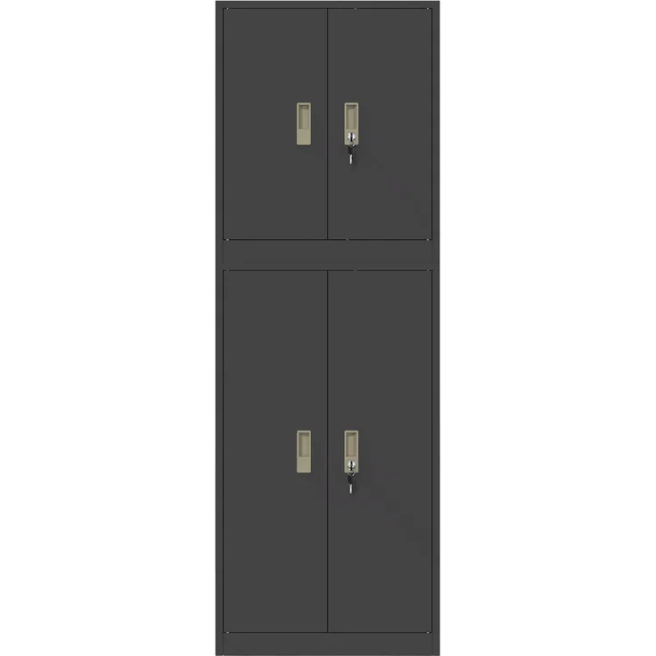 vidaXL Aufbewahrungsschrank 2 stk. Schwarz 60 x 40 x 175 cm Stahl 3438753 – Bild 8