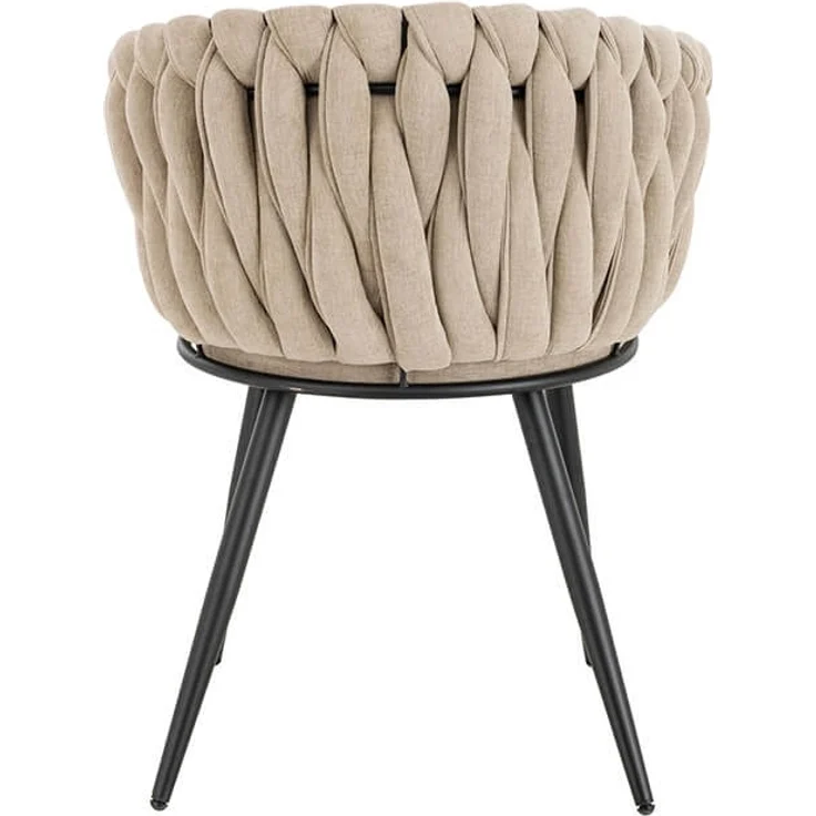 HOME DELUXE Esszimmerstuhl gewebt AYLA - 2er Set Beige – Bild 6