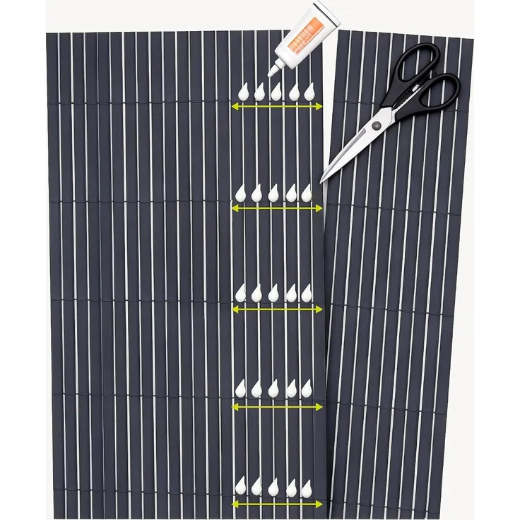 PVC Sichtschutzmatte Cefalu 150x400 cm 19mm Anthrazit [casa. pro] – Bild 8