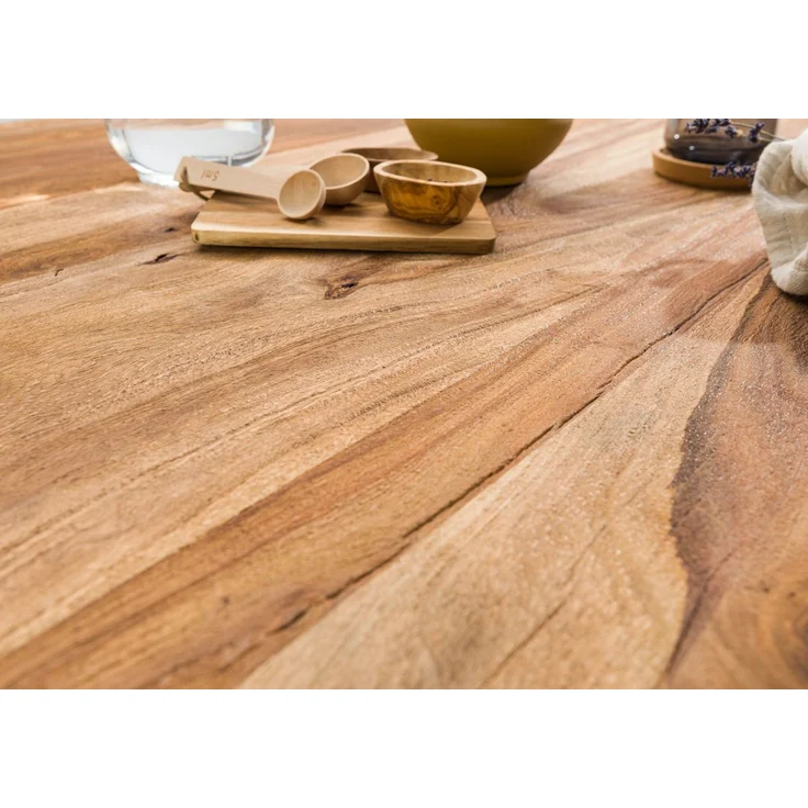 Baumtisch Sheesham 240x100x79 natur sandgestrahlt / Mikado-Beine anthrazit matt FREEFORM 5 – Bild 2