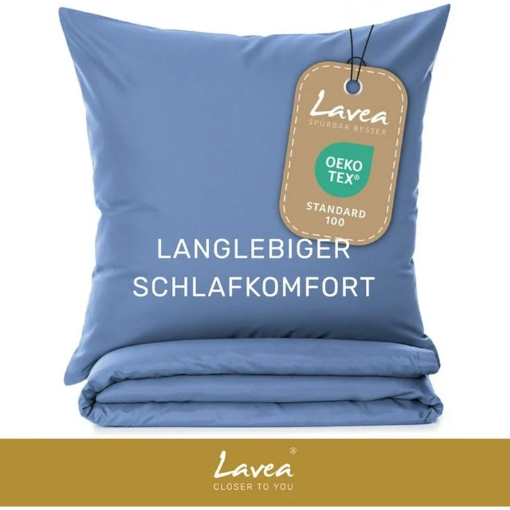 Lavea Bettwäsche Mikrofaser Bettwäsche-Sets mit Kissenbezügen und Bettbezügen, 2 teilig, Bettbezug und Kissenbezug mit Reißverschluss, weich, hypoallergen – Bild 4