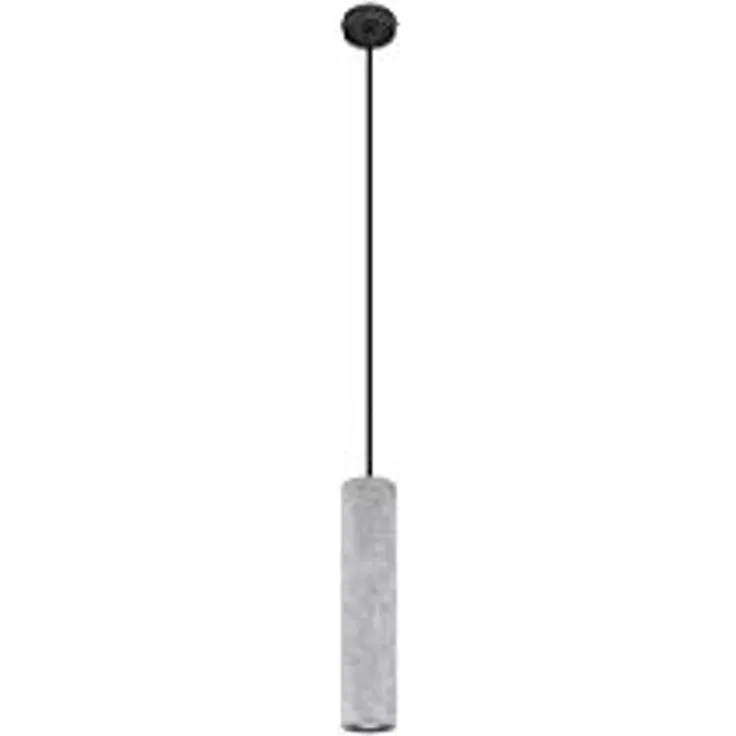 Pendelleuchte, Schwarz, Grau, Beton, Stahl, H 100 cm