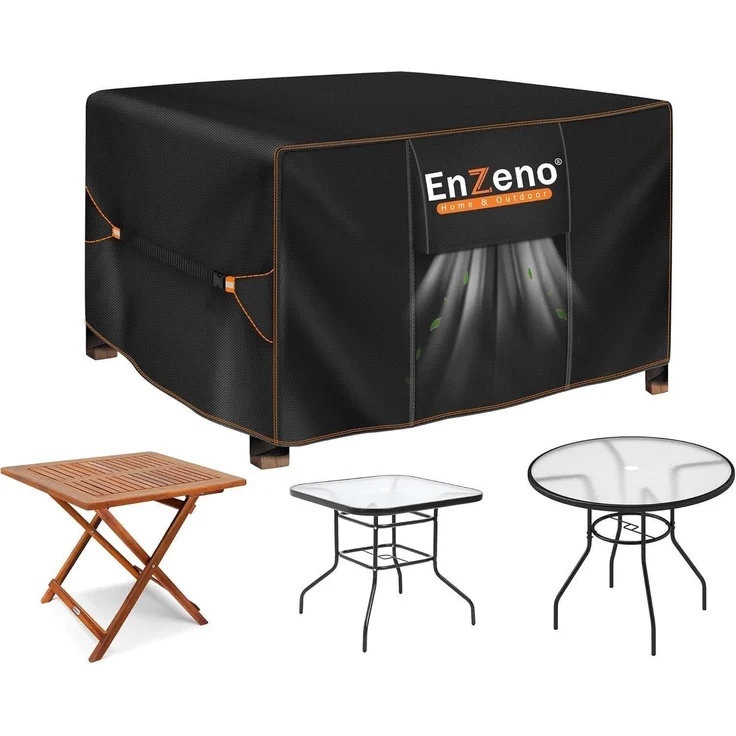 Enzeno Gartenmöbel Abdeckung 420D Oxford Wasserdicht Winterfest 90x90x90cm – Bild 1