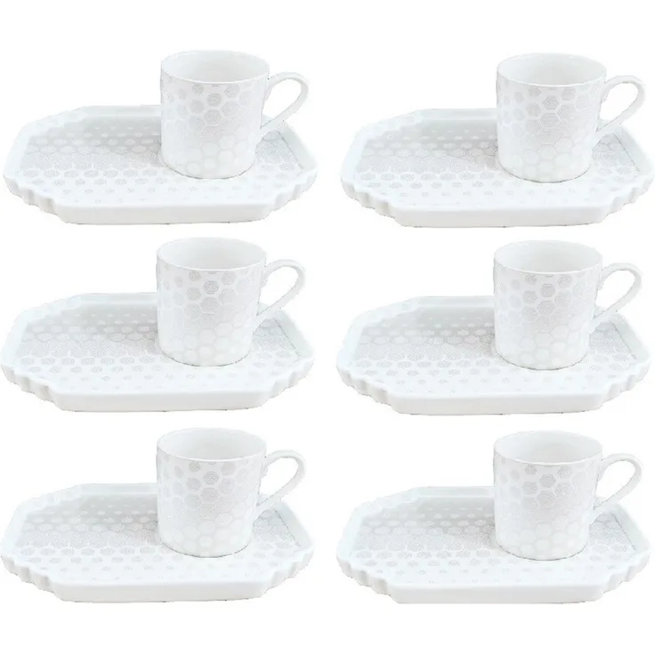 Schäfer 12-teiliges Espresso-Set mit Gebäck-Untertellern 100 ml Tassen Motiv 2