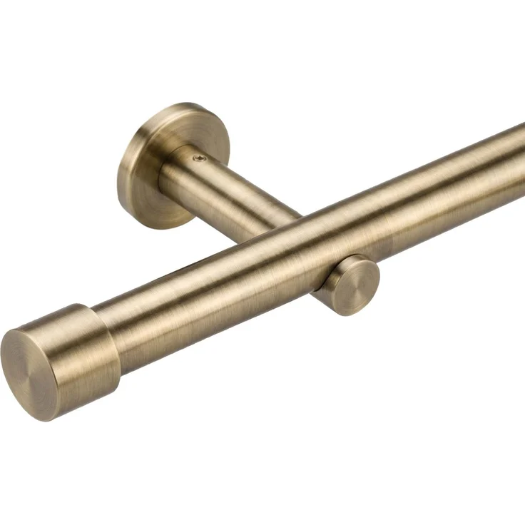 Deco-Raum® Gardinenstange 25mm 1-läufig Kappe | Länge: 190cm | Material: Metall | Farbe: Schwarz – Bild 3