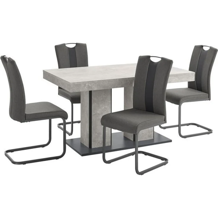 HELA Essgruppe ROSE, (Set, 5-tlg), bestehend aus einem Tisch 140-180 cm und 4 Stühlen – Bild 4