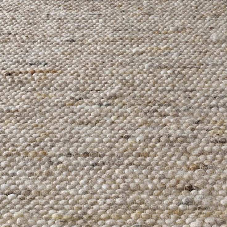 TaraCarpet Wollteppich TaraCarpet Handwebteppich Helsinki, rechteckig, Höhe: 10 mm, gewalkter Wohnzimmer-Teppich Schurwolle Schlafzimmer Esszimmer 070x130 – Bild 2