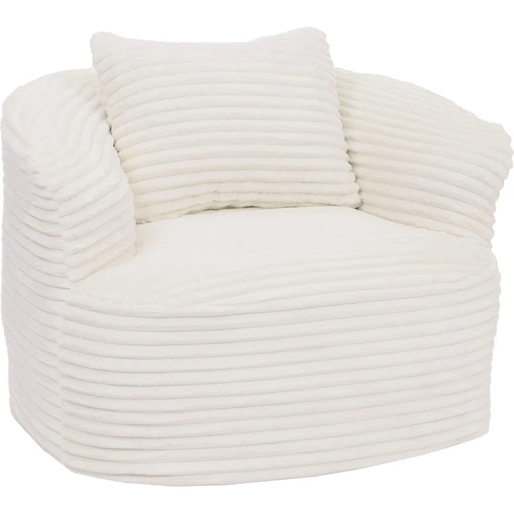 Sessel HWC-P18, Loungesessel Relaxsessel Polstersessel Cocktailsessel, Stoff/Textil Cord (370g/m²) ~ weiß – Bild 9